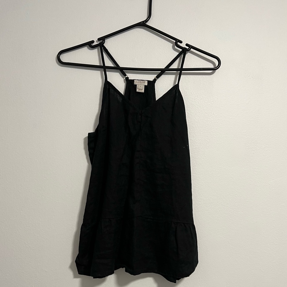J. Crew Linen Peplum Tank